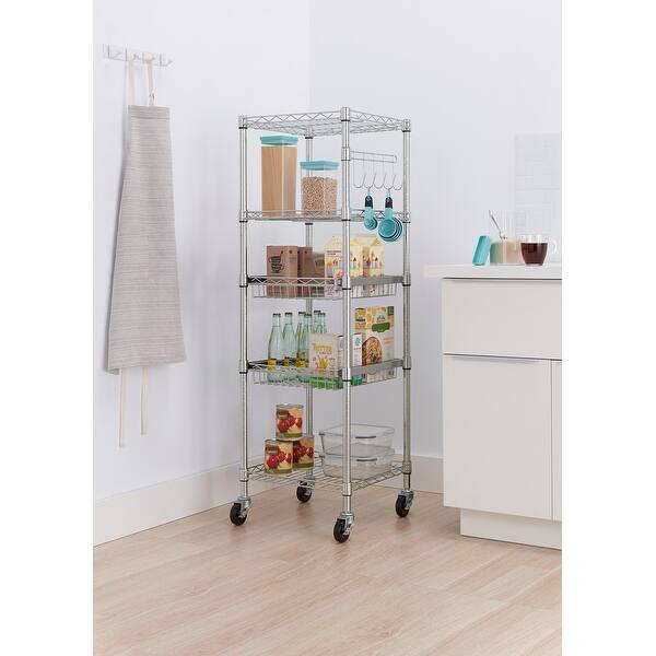 TRINITY EcoStorage® 5Tier Square Rack 18" x 18" x 56.5" NSF